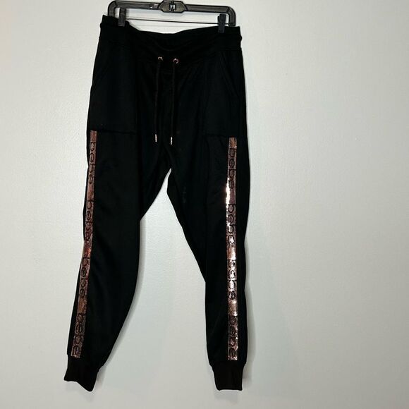 Bebe Sport Sequin Stripe Joggers - Picture 7 of 7